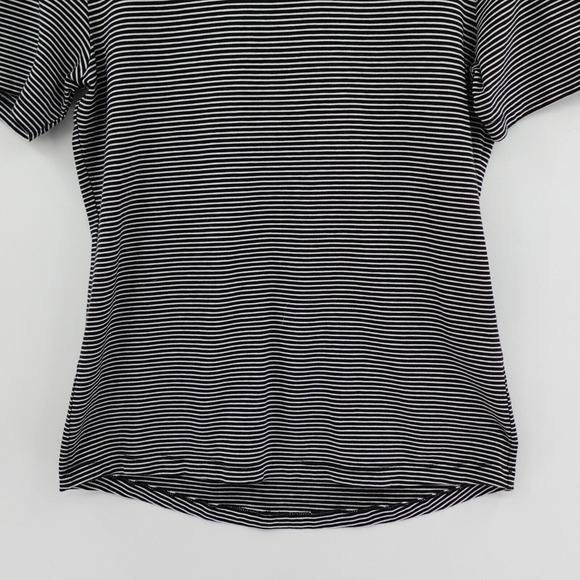 Lululemon 5 Year Basic Tee Mens XS Shirt Hyper Stripe Black/White Casual Commute - Picture 4 of 11